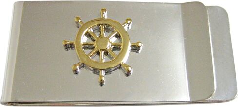 Kiola Designs Gold Toned Nautical Steering Helm Money Clip in Saudi Arabia