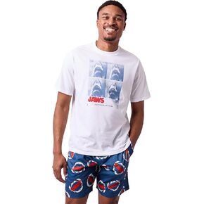 Bioworld Jaws Shark Grid Men's 2-Pack Pajama Set in Saudi Arabia