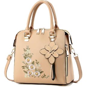 Women Embroidered Satchel Top Handle Purses and Handbag Lightweight Totes Crossbody Shoulderbag for Lady in Saudi Arabia