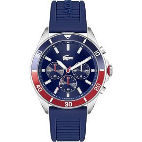 Lacoste Men's Stainless Steel Quartz Watch with Silicone Strap, Black, 22 (Model: 2011152) in Kuwait