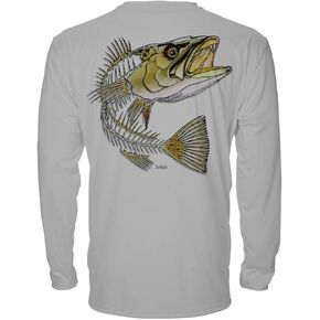 Denali Men's Teaser UPF 50+ Long Sleeve T-Shirt, UV Protection Shirt, Trophy Bones Collection by Marcos Augusto: Trout in Kuwait