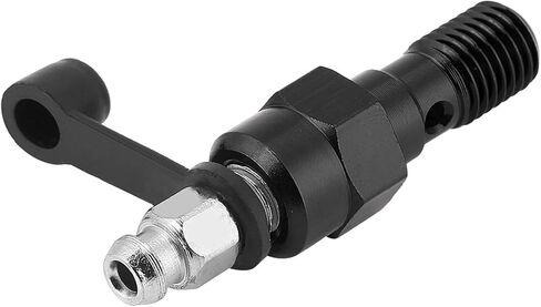 M10x1.0mm Motorcycle Brake Banjo Bleed Screw Nipple with Dust Cap for Air Locks Universal Caliper Bleeder Valve Easy Installation (Black) in Saudi Arabia