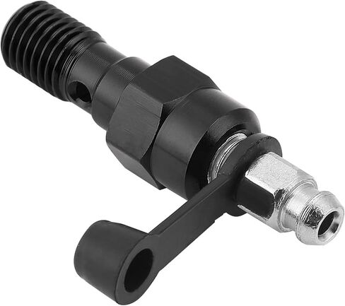 M10x1.0mm Motorcycle Brake Banjo Bleed Screw Nipple with Dust Cap for Air Locks Universal Caliper Bleeder Valve Easy Installation (Black) in Saudi Arabia
