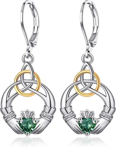 Celtic Earrings for Women Irish Celtic Knot Dangle Earrings Good Luck Irish Trinity Celtic Triquetra Drop Earrings Jewelry for Women in Saudi Arabia