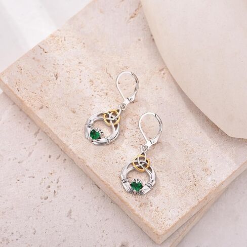Celtic Earrings for Women Irish Celtic Knot Dangle Earrings Good Luck Irish Trinity Celtic Triquetra Drop Earrings Jewelry for Women in Saudi Arabia
