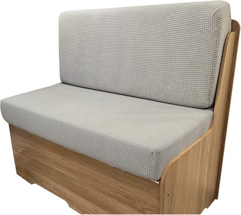 Dulepax RV Dinette Cushion Covers, Replacement Camper Cushions Cover, Grey Stretchable Fabric RV Dinette Seat Covers, Cushion Slipcovers for Trailer Including 2 Backrest Cover & 2 Bench Cover in Saudi Arabia