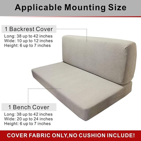 Dulepax RV Dinette Cushion Covers, Replacement Camper Cushions Cover, Grey Stretchable Fabric RV Dinette Seat Covers, Cushion Slipcovers for Trailer Including 2 Backrest Cover & 2 Bench Cover in Saudi Arabia