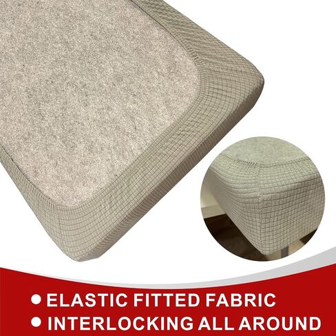 Dulepax RV Dinette Cushion Covers, Replacement Camper Cushions Cover, Grey Stretchable Fabric RV Dinette Seat Covers, Cushion Slipcovers for Trailer Including 2 Backrest Cover & 2 Bench Cover in Saudi Arabia