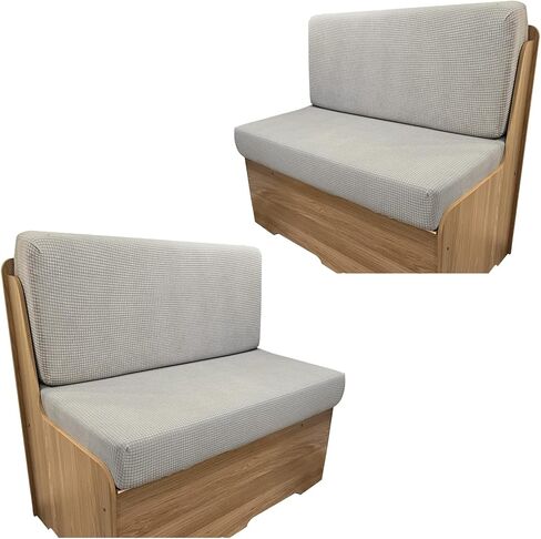 Dulepax RV Dinette Cushion Covers, Replacement Camper Cushions Cover, Grey Stretchable Fabric RV Dinette Seat Covers, Cushion Slipcovers for Trailer Including 2 Backrest Cover & 2 Bench Cover in Saudi Arabia