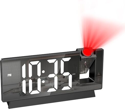 ORIA RGB Digital Alarm Clock, Colorful Digital Clock for Bedroom, 7'' Bedside Clock with Ambient Light, 11 Color Modes, Dual Alarms, Adjustable Brightness, 2 USB Ports, for Home, Office in Saudi Arabia