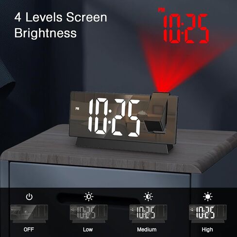 ORIA RGB Digital Alarm Clock, Colorful Digital Clock for Bedroom, 7'' Bedside Clock with Ambient Light, 11 Color Modes, Dual Alarms, Adjustable Brightness, 2 USB Ports, for Home, Office in Saudi Arabia