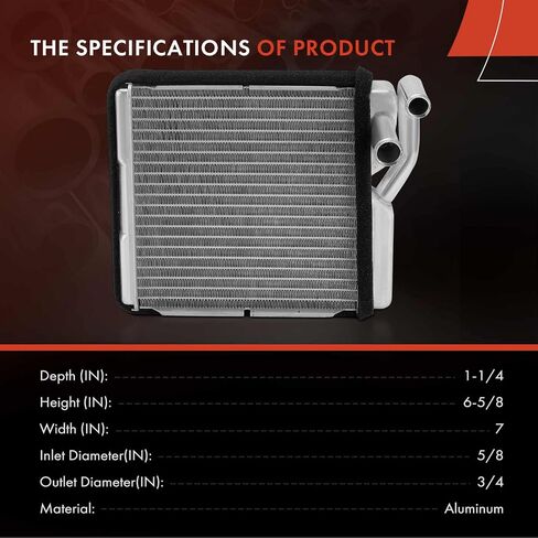 A-Premium HVAC Heater Core Compatible with Chevrolet Malibu, Chevelle, El Camino, & Buick Regal, Century & Cadillac Eldorado, Seville & GMC Sprint & Oldsmobile Custom Cruiser & Pontiac Grand Am in Saudi Arabia