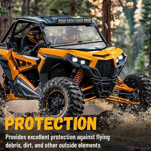 Kuafu 2-in-1 Flip Windshield متوافق مع 2013-2018 Can-Am Maverick/ Maverick Max/ Maverick Turbo Max Fold أسفل الزجاج الأمامي المغلق المفتوح in Saudi Arabia