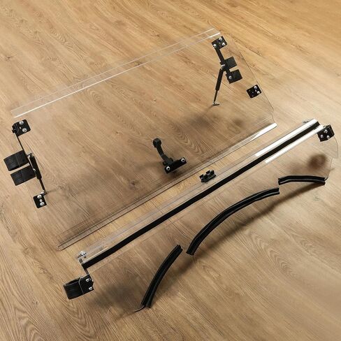 Kuafu 2-in-1 Flip Windshield متوافق مع 2013-2018 Can-Am Maverick/ Maverick Max/ Maverick Turbo Max Fold أسفل الزجاج الأمامي المغلق المفتوح in Saudi Arabia