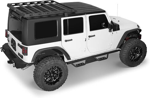 Hooke Road JK Roof Rack Aluminum Crossbars Overland Cargo Carrier for 2007-2018 Jeep Wrangler JK 2/4 Doors (Hard Top Only) in Saudi Arabia