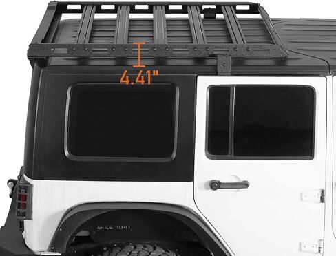 Hooke Road JK Roof Rack Aluminum Crossbars Overland Cargo Carrier for 2007-2018 Jeep Wrangler JK 2/4 Doors (Hard Top Only) in Saudi Arabia