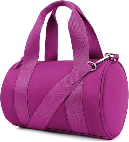 IBEE Small Gym Bag for Women Mini Duffel Bag for Travel Waterproof Workout Crossbody Bags Elastic Fabric Barrel Purse for Sports Fitness Yoga Cute Lightweight in Saudi Arabia