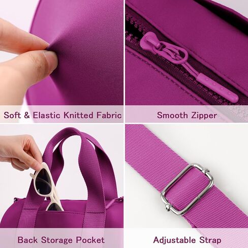 IBEE Small Gym Bag for Women Mini Duffel Bag for Travel Waterproof Workout Crossbody Bags Elastic Fabric Barrel Purse for Sports Fitness Yoga Cute Lightweight in Saudi Arabia