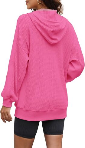 yanekop womens just just jackets zip up Hoodie Jacket Coat Waffle Shacket Shacket Fall with with in Kuwait
