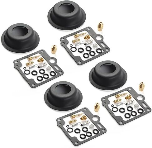 4 Sets Motorcycle Carburetor Repair Rebuild Kit Diaphragms Compatible XJ750 XJ 750 1985 Universal in Saudi Arabia
