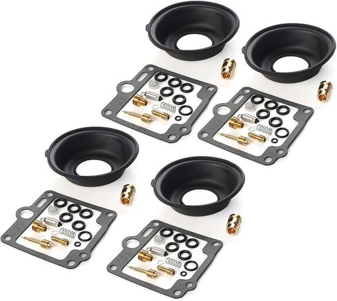 4 Sets Motorcycle Carburetor Repair Rebuild Kit Diaphragms Compatible XJ750 XJ 750 1985 Universal in Saudi Arabia