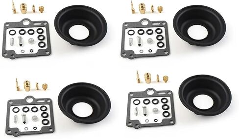 4 Sets Motorcycle Carburetor Repair Rebuild Kit Diaphragms Compatible XJ750 XJ 750 1985 Universal in Saudi Arabia