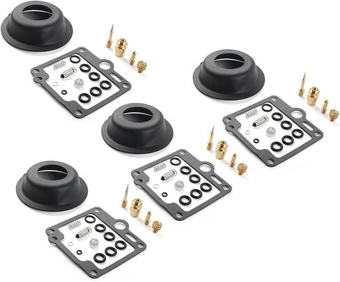 4 Sets Motorcycle Carburetor Repair Rebuild Kit Diaphragms Compatible XJ750 XJ 750 1985 Universal in Saudi Arabia
