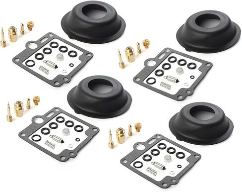 4 Sets Motorcycle Carburetor Repair Rebuild Kit Diaphragms Compatible XJ750 XJ 750 1985 Universal in Saudi Arabia