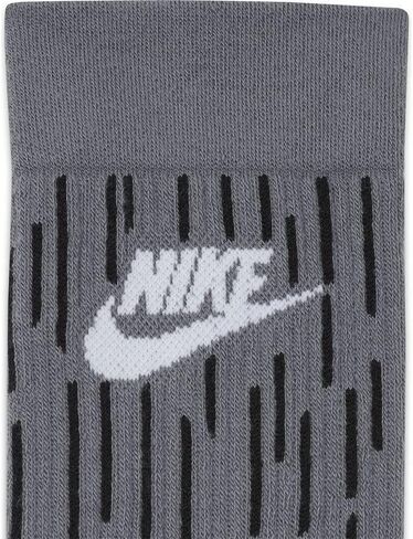 Nike Mens 3 Pair Pack Everyday Essential Gray Camo Print Crew Socks in Saudi Arabia