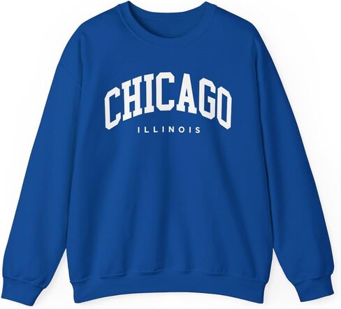 Chicago Illinois Adult Unisex Crewneck Sweatshirt in Saudi Arabia