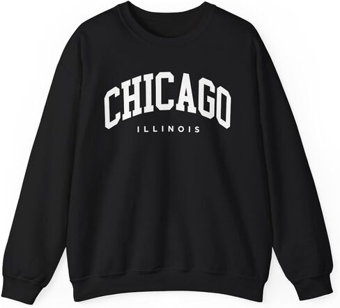 Chicago Illinois Adult Unisex Crewneck Sweatshirt in Saudi Arabia