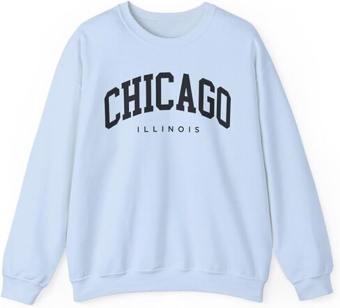 Chicago Illinois Adult Unisex Crewneck Sweatshirt in Saudi Arabia