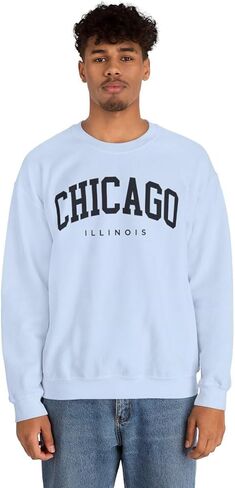 Chicago Illinois Adult Unisex Crewneck Sweatshirt in Saudi Arabia