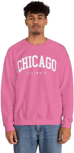 Chicago Illinois Adult Unisex Crewneck Sweatshirt in Saudi Arabia