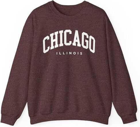Chicago Illinois Adult Unisex Crewneck Sweatshirt in Saudi Arabia