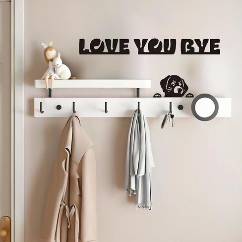 Love You Bye Wood Signs Wall Decor 30",Home Decor with Cats Cute Signs,Modern Entryway Hallway Wall Boho Art Decorations Express Love and Warm Family Door Decor Sign in Saudi Arabia