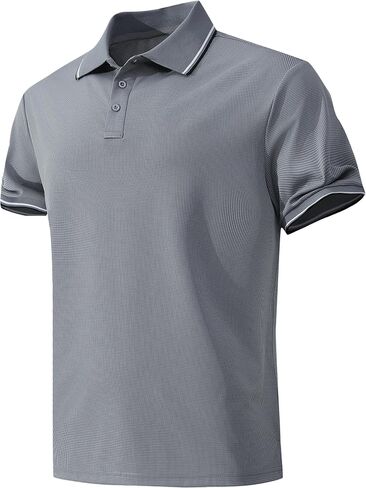 Men's Breathable Active Polo Shirts for Golf Quickly-Dry Performance Casual Wear Short Sleeve Tee in Saudi Arabia