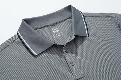 Men's Breathable Active Polo Shirts for Golf Quickly-Dry Performance Casual Wear Short Sleeve Tee in Saudi Arabia