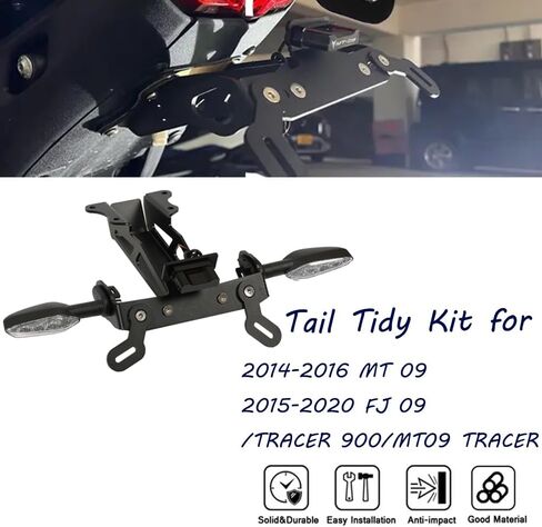 Tail Tidy Kit for 2014-2016 MT 09 2015-2020 FJ 09/TRACER 900/MT09 TRACER Fender Eliminator Kit equipped License Plate Holder, License Plate Light, PLUG&PLAY Turn Signal Lights (Smoke) in Kuwait