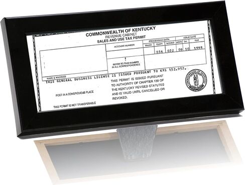 Creative Picture Frames 3.5X8.5Bk Cosmetology Self Standing Black License Frame Holds 3.5 By 8.5 Inch Media With Easel Back And Wall Hanger in Saudi Arabia