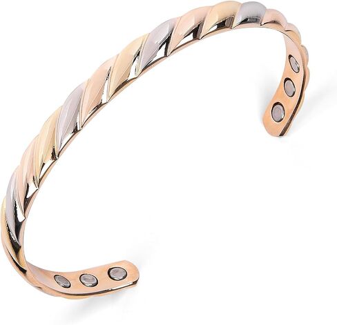 Magnetic Copper Bracelet for Women for Arthritis, Pure Copper Adjustable Bracelets with 3500 Gauss Magnet ((C008SGR)) in Saudi Arabia