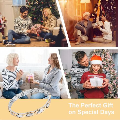 Magnetic Bracelet for Women for Arthritis, Stainless Steel Bracelets with 3500 Gauss Magnet, Jewelry with Adjustable Tools (B(Silver to Gold)) in Kuwait