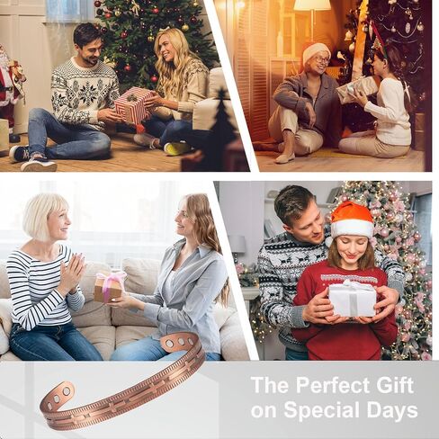 Magnetic Copper Bracelet for Women for Arthritis, Pure Copper Adjustable Bracelets with 3500 Gauss Magnet ((C008SGR)) in Kuwait