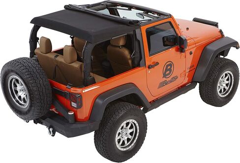 Bestop 56852-35 Black Diamond Trektop لعام 2007-2018 Jeep Wrangler JK 2-Door in Saudi Arabia