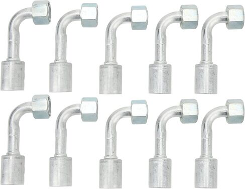 Air Conditioning 90 Degree Beadlock High Strength Aluminum AC Splicer Hose Fittings Adapter for Cars Trucks Engineering Vehicles 10 Pcs in Saudi Arabia