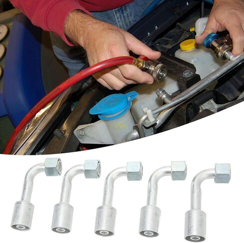 Air Conditioning 90 Degree Beadlock High Strength Aluminum AC Splicer Hose Fittings Adapter for Cars Trucks Engineering Vehicles 10 Pcs in Saudi Arabia