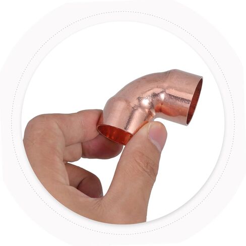 CIIEEEO Sturdy Copper Elbow تجهيزات 3 حزمة 1 بوصة معرف 90 درجة دليل تسرب نصف قطر قصير لأنظمة HVAC in Kuwait