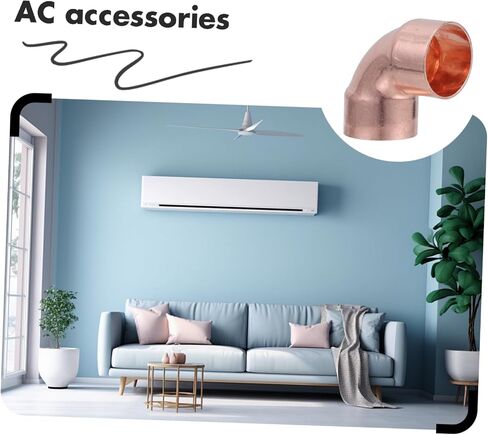 CIIEEEO Sturdy Copper Elbow تجهيزات 3 حزمة 1 بوصة معرف 90 درجة دليل تسرب نصف قطر قصير لأنظمة HVAC in Kuwait
