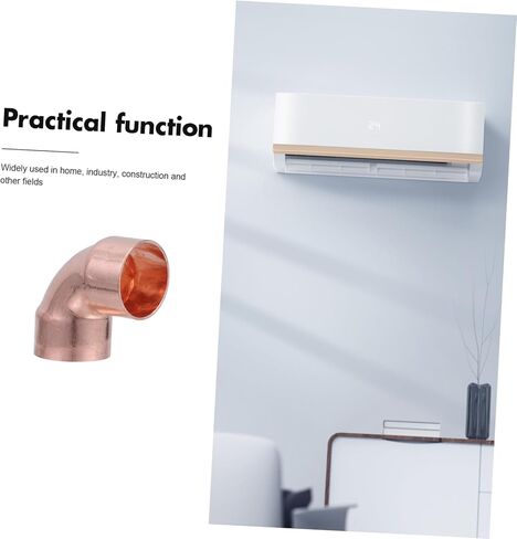 CIIEEEO Sturdy Copper Elbow تجهيزات 3 حزمة 1 بوصة معرف 90 درجة دليل تسرب نصف قطر قصير لأنظمة HVAC in Kuwait