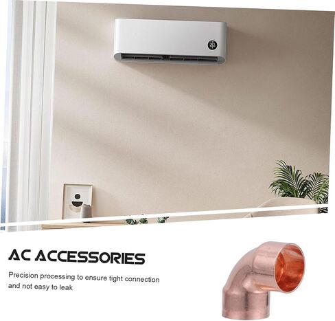 CIIEEEO Sturdy Copper Elbow تجهيزات 3 حزمة 1 بوصة معرف 90 درجة دليل تسرب نصف قطر قصير لأنظمة HVAC in Kuwait